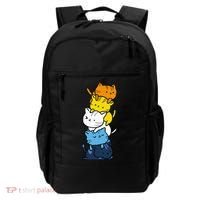 Kawaii Cat Pile Aroace Pride Flag Backpack thumb 0