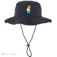 Kawaii Cat Pile Aroace Pride Flag Bucket Hat thumb 0