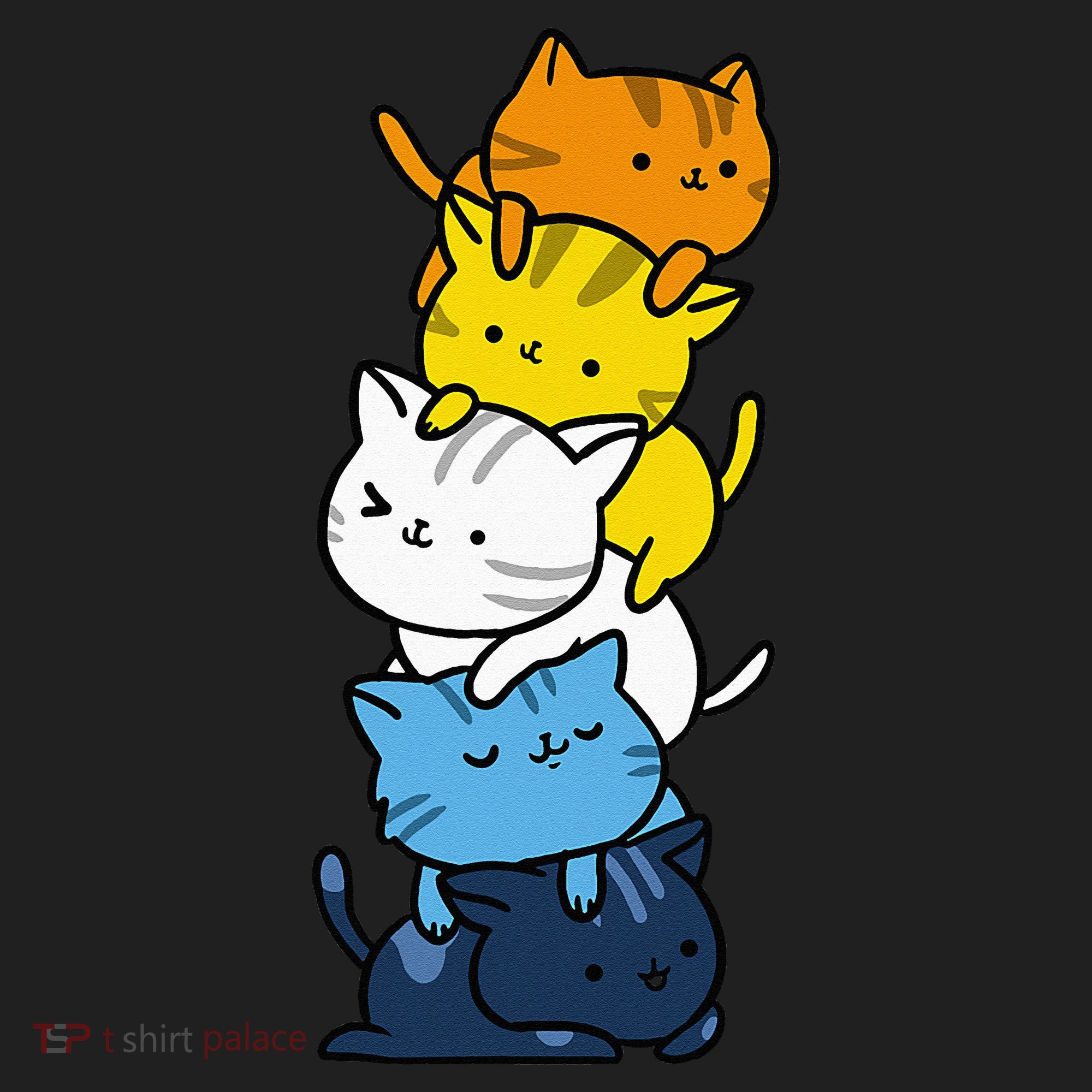 Kawaii Cat Pile Aroace Pride Flag Beanie
