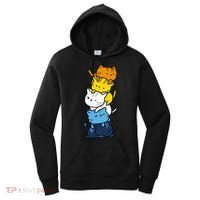 Kawaii Cat Pile Aroace Pride Flag Women's Hoodie thumb 0