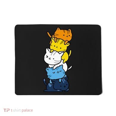 Kawaii Cat Pile Aroace Pride Flag Mousepad