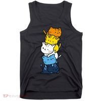 Kawaii Cat Pile Aroace Pride Flag Tank Top thumb 0