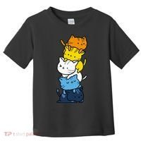 Kawaii Cat Pile Aroace Pride Flag Toddler T-Shirt thumb 0