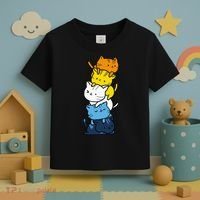 Kawaii Cat Pile Aroace Pride Flag Toddler T-Shirt thumb 3