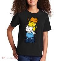 Kawaii Cat Pile Aroace Pride Flag Kids T-Shirt thumb 2