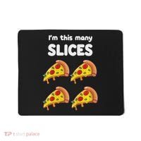 Kids Cute Pizza 4th Birthday I'm This Many Slices 4 Year Old Mousepad thumb 0