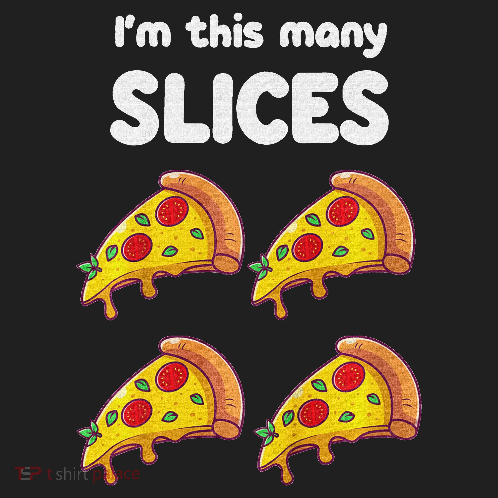 Kids Cute Pizza 4th Birthday I'm This Many Slices 4 Year Old Golf Towel