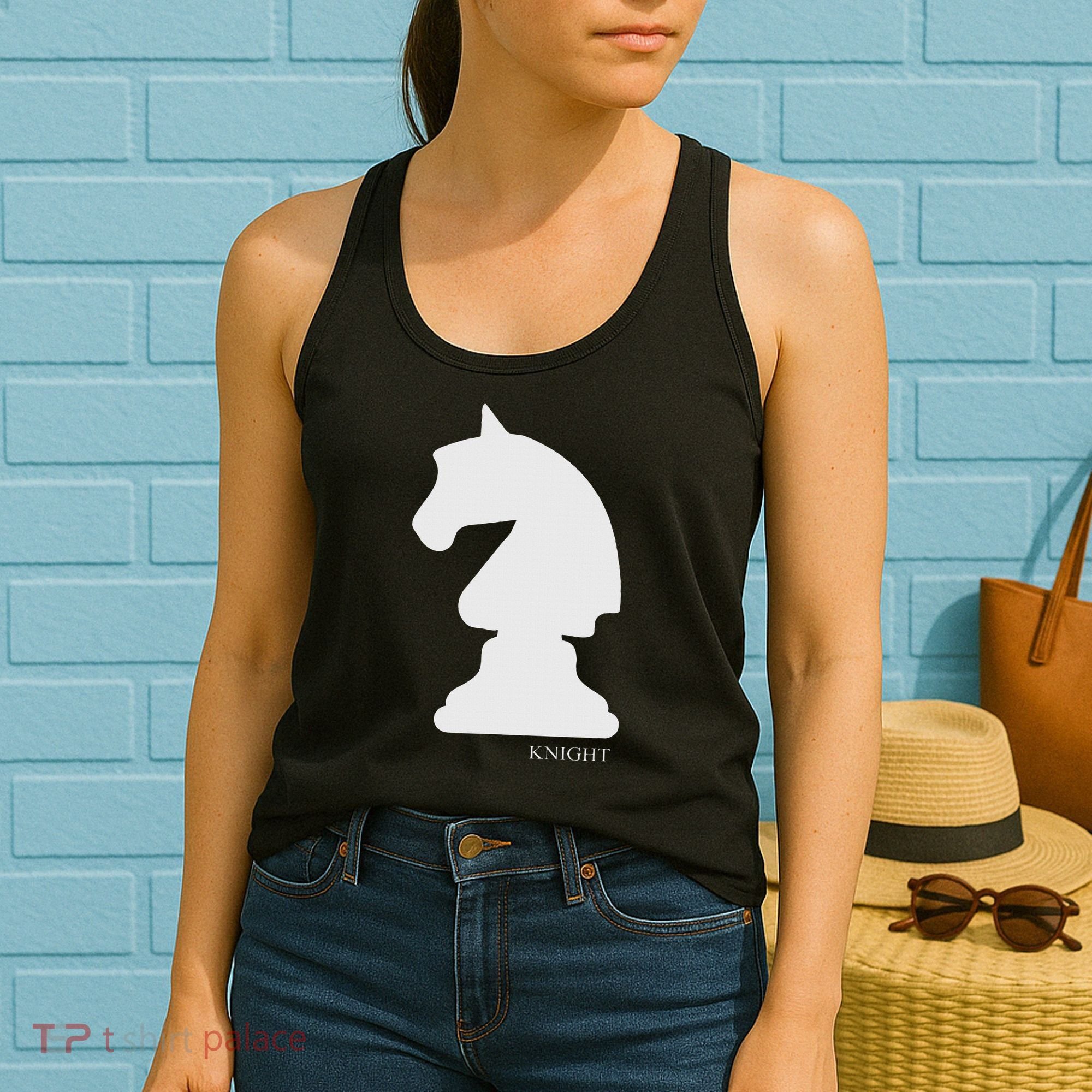 Knight Chess Piece Group Costume Chess Club Chess Board Women's Tank Top