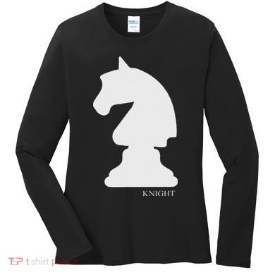 Knight Chess Piece Group Costume Chess Club Chess Board Women's Long Sleeve Shirt
