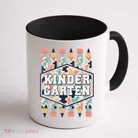 Kindergarten Camouflage Pencils Teachers Students Back To School Coffee Mug thumb 1