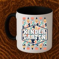 Kindergarten Camouflage Pencils Teachers Students Back To School Coffee Mug thumb 2