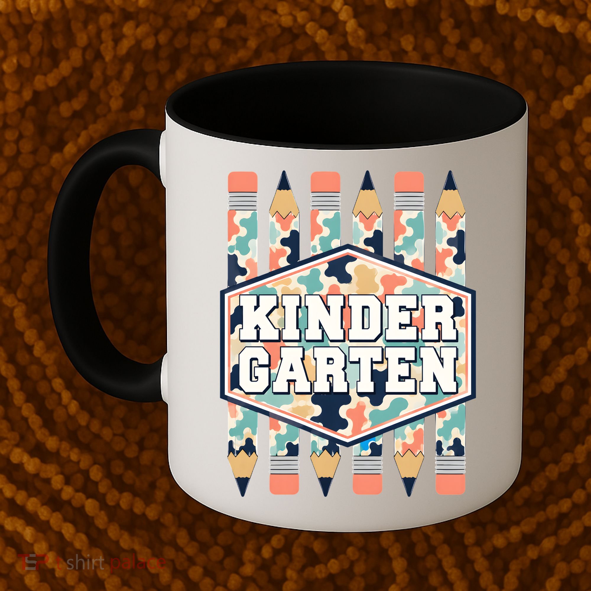 Kindergarten Camouflage Pencils Teachers Students Back To School Coffee Mug