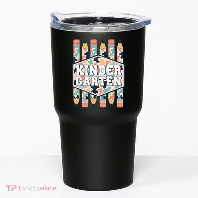 Kindergarten Camouflage Pencils Teachers Students Back To School Tumbler