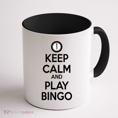 Keep Calm And Play Bingo Coffee Mug back