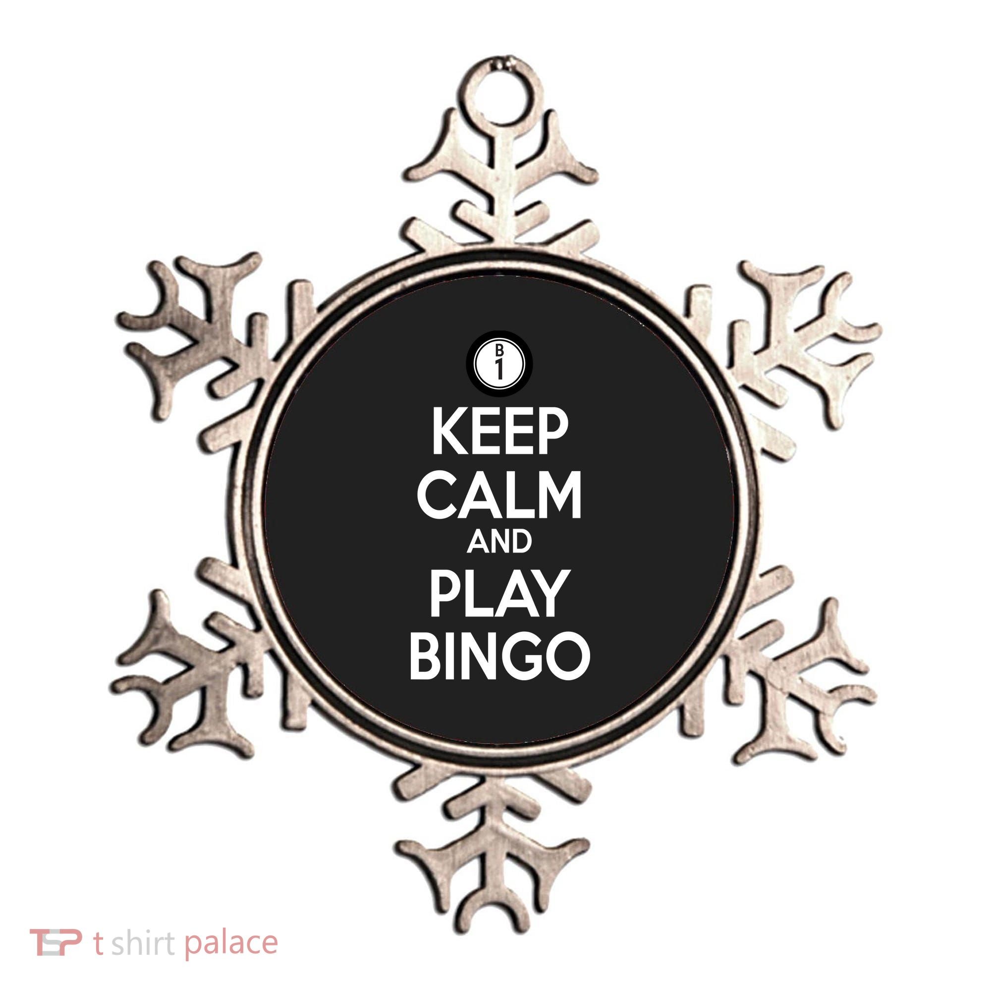 Keep Calm And Play Bingo Ornament