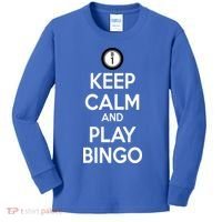 Keep Calm And Play Bingo Kids Long Sleeve Shirt thumb 0
