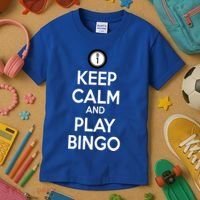 Keep Calm And Play Bingo Kids T-Shirt thumb 3