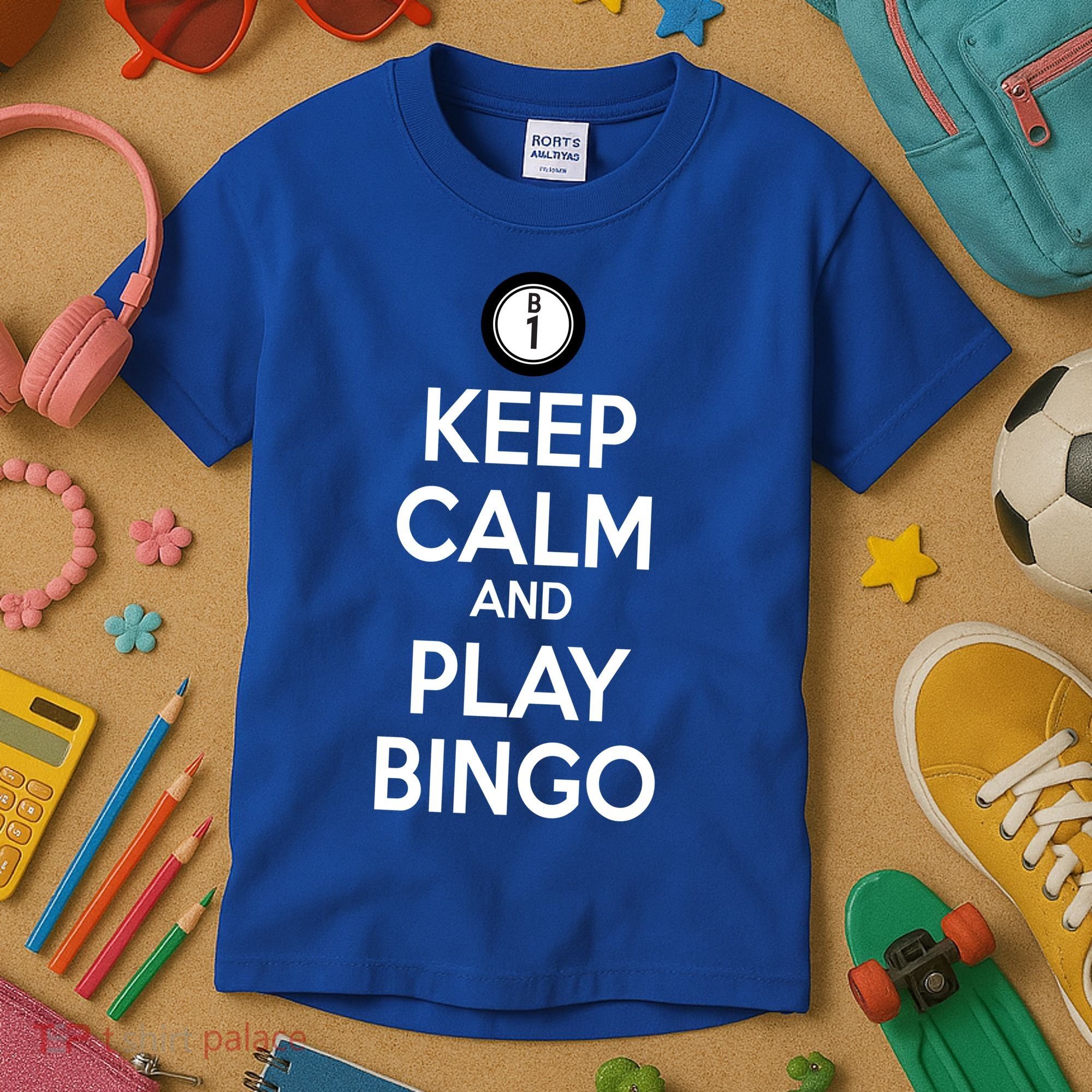 Keep Calm And Play Bingo Kids T-Shirt
