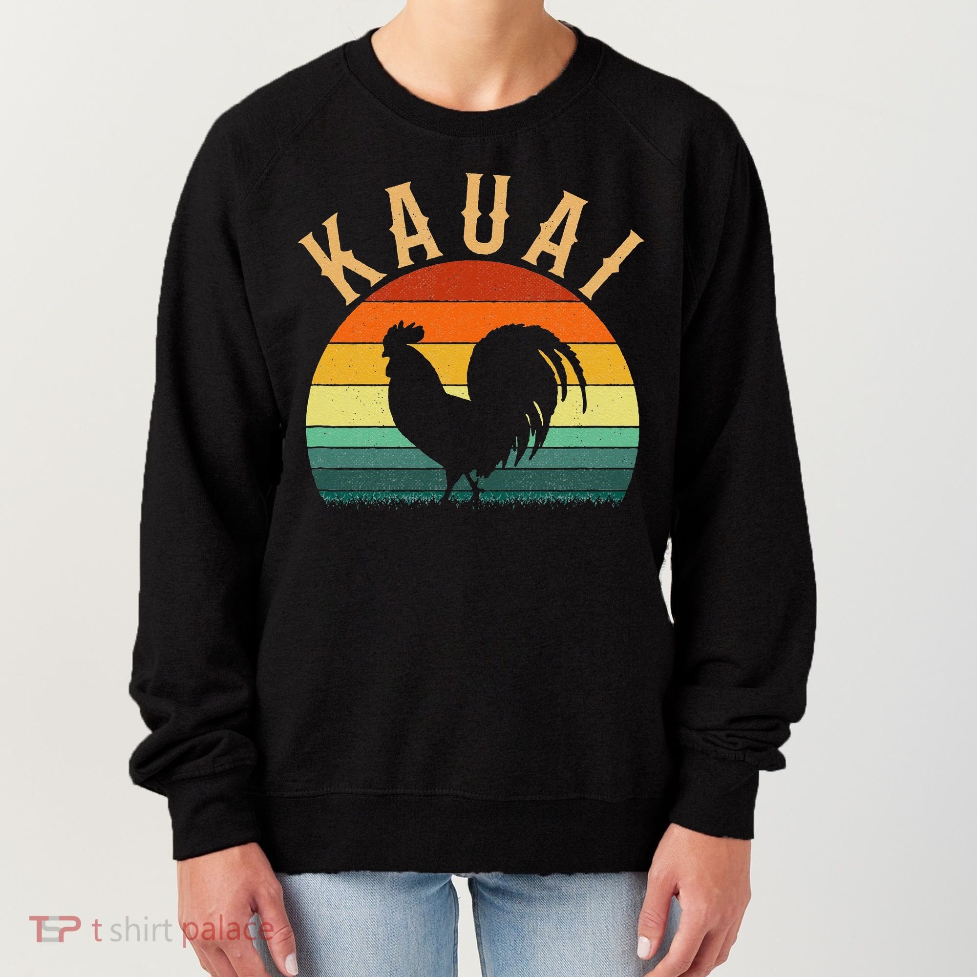 kauai chicken rooster hawaii Women's Sweatshirt