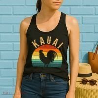 kauai chicken rooster hawaii Women's Tank Top thumb 2