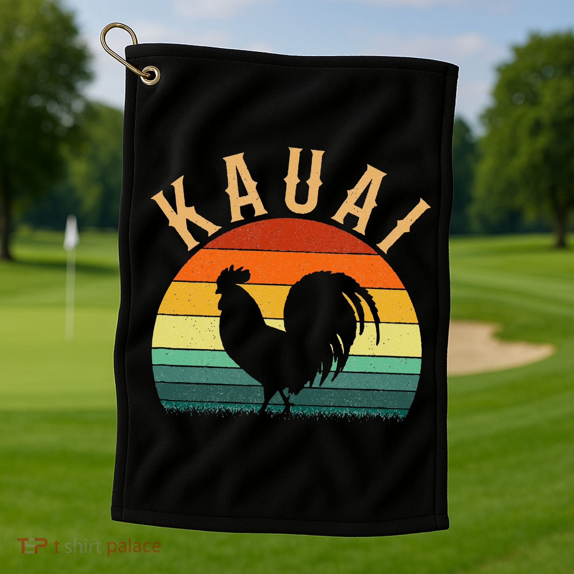 kauai chicken rooster hawaii Golf Towel