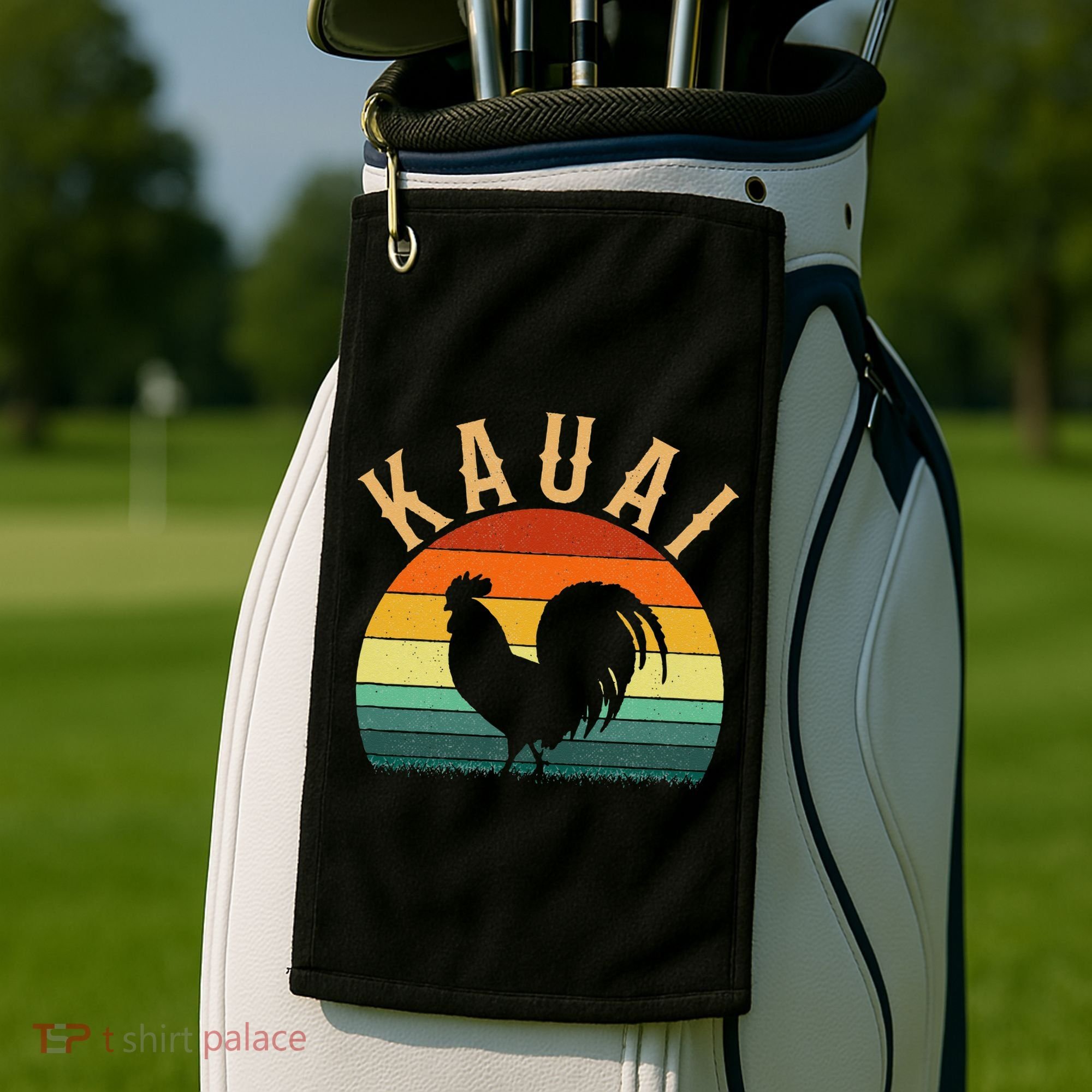 kauai chicken rooster hawaii Golf Towel