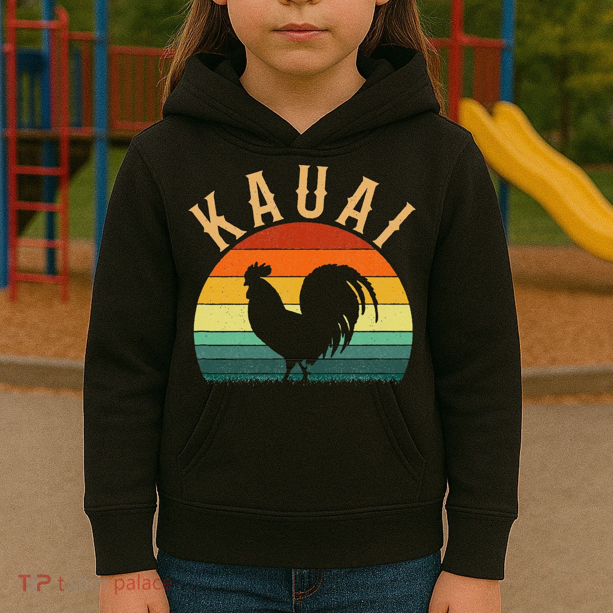 kauai chicken rooster hawaii Kids Hoodie