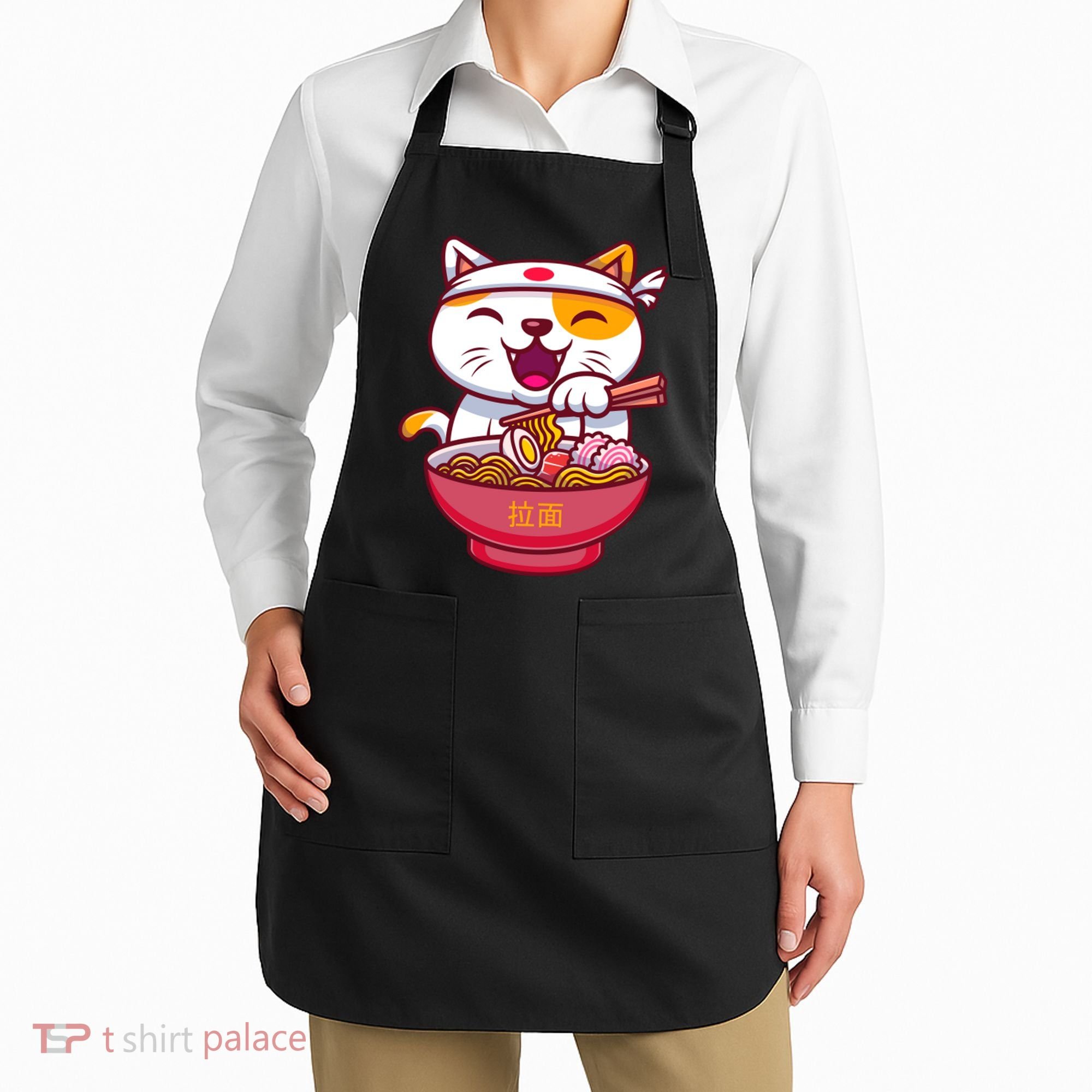 Kawaki Cat Ramen Anime Cartoon Apron