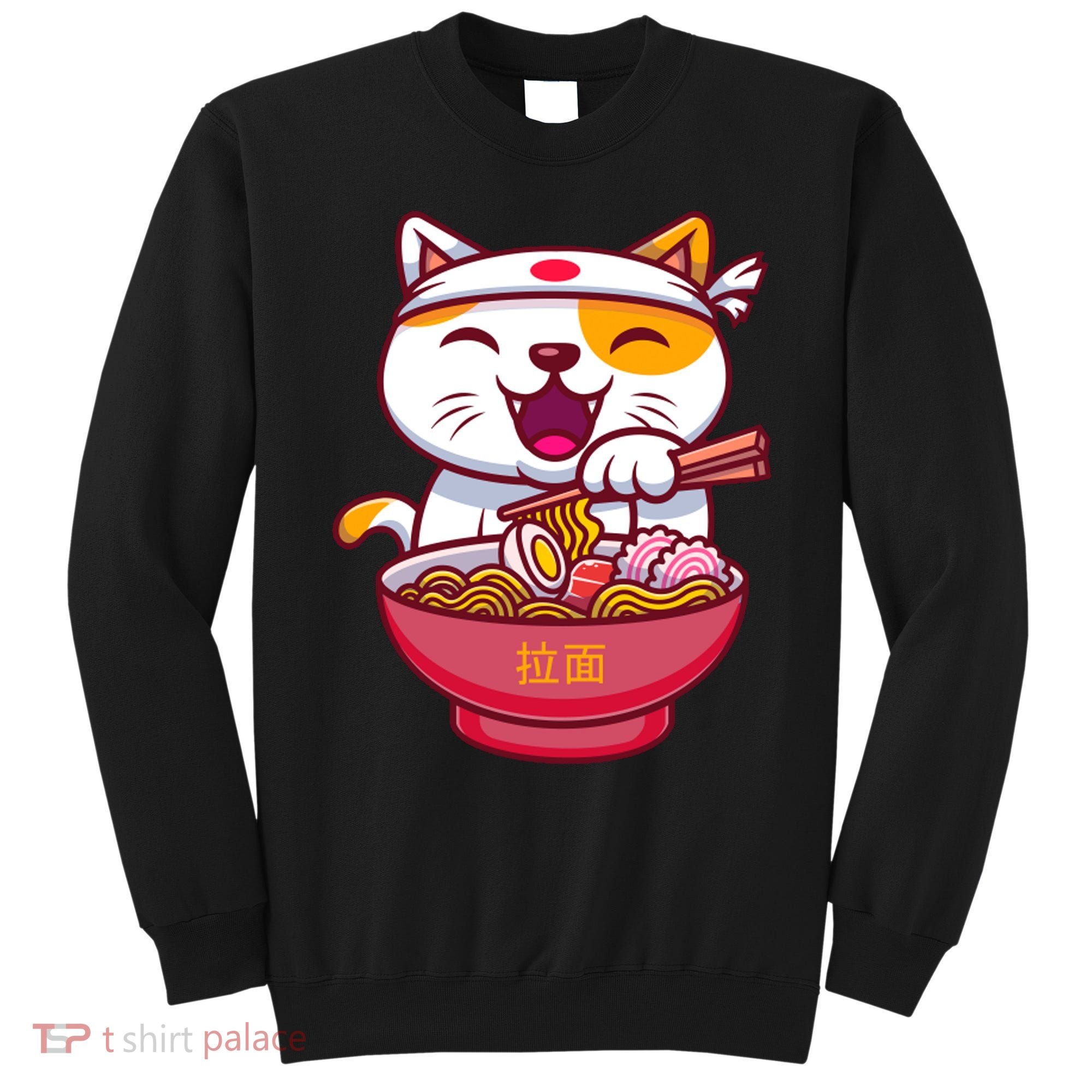 Kawaki Cat Ramen Anime Cartoon Sweatshirt