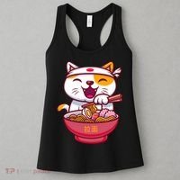 Kawaki Cat Ramen Anime Cartoon Women's Tank Top thumb 3