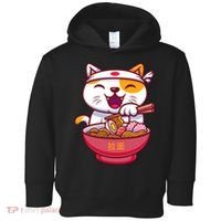 Kawaki Cat Ramen Anime Cartoon Toddler Hoodie thumb 0
