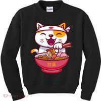 Kawaki Cat Ramen Anime Cartoon Kids Sweatshirt thumb 0