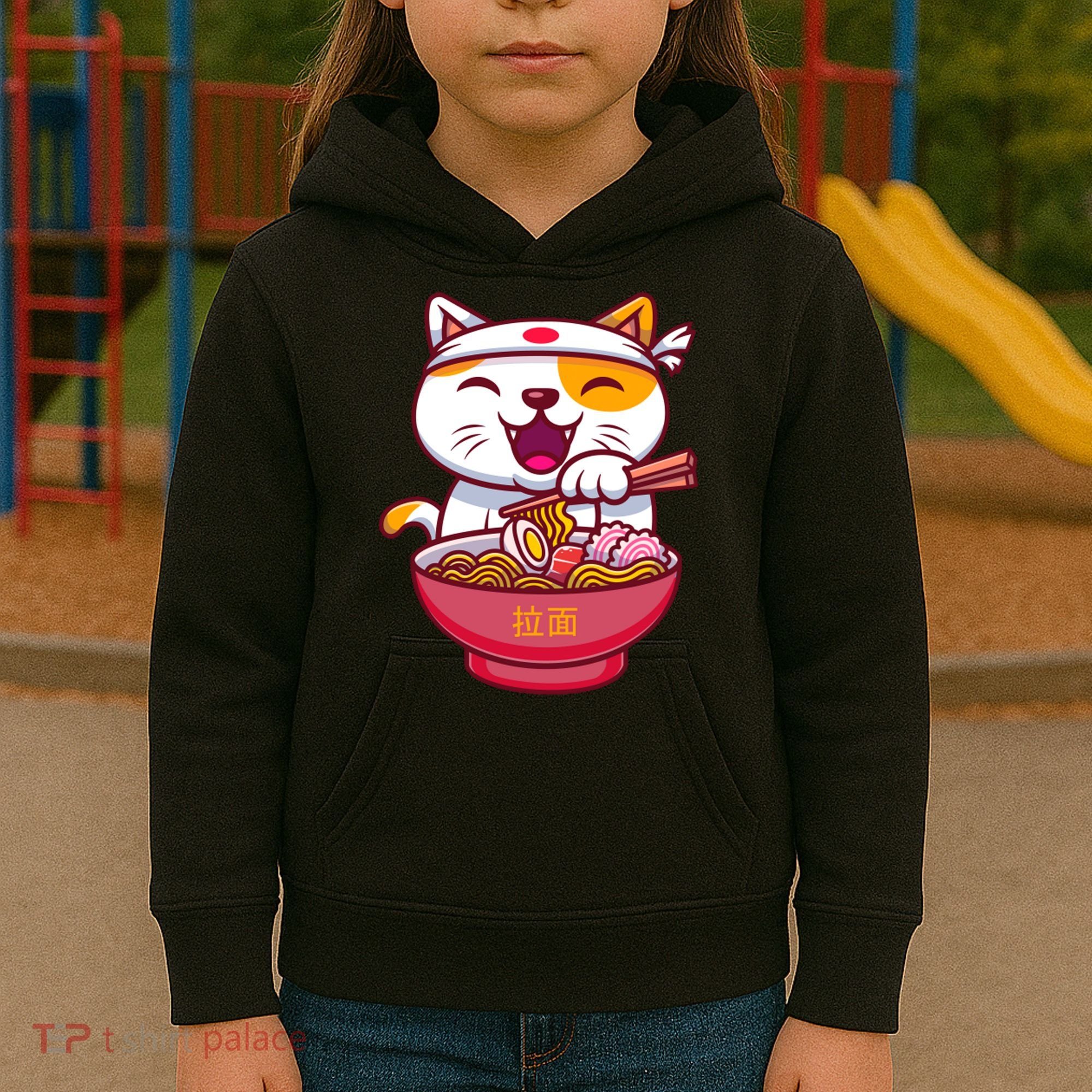 Kawaki Cat Ramen Anime Cartoon Kids Hoodie