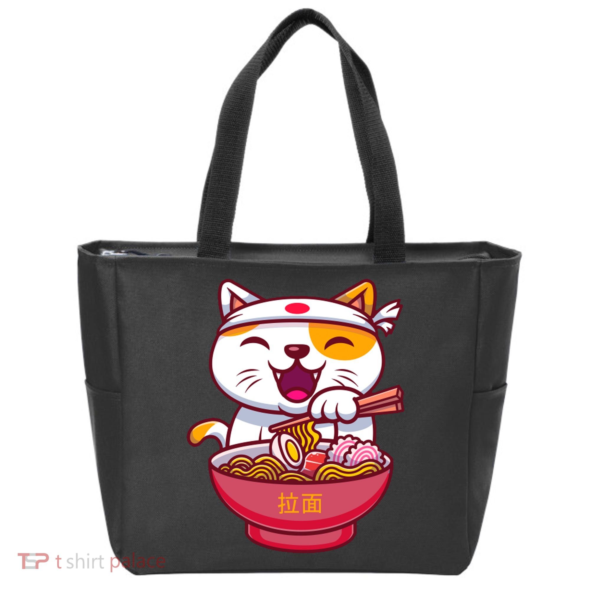 Kawaki Cat Ramen Anime Cartoon Tote Bag