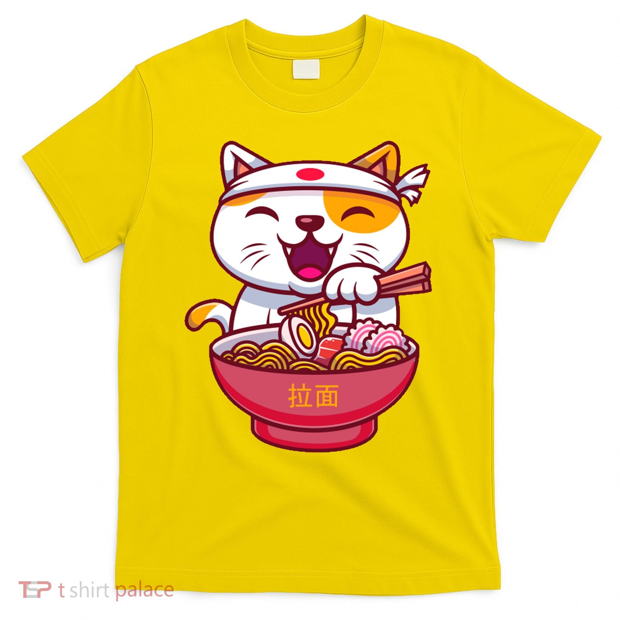 Kawaki Cat Ramen Anime Cartoon T-Shirt
