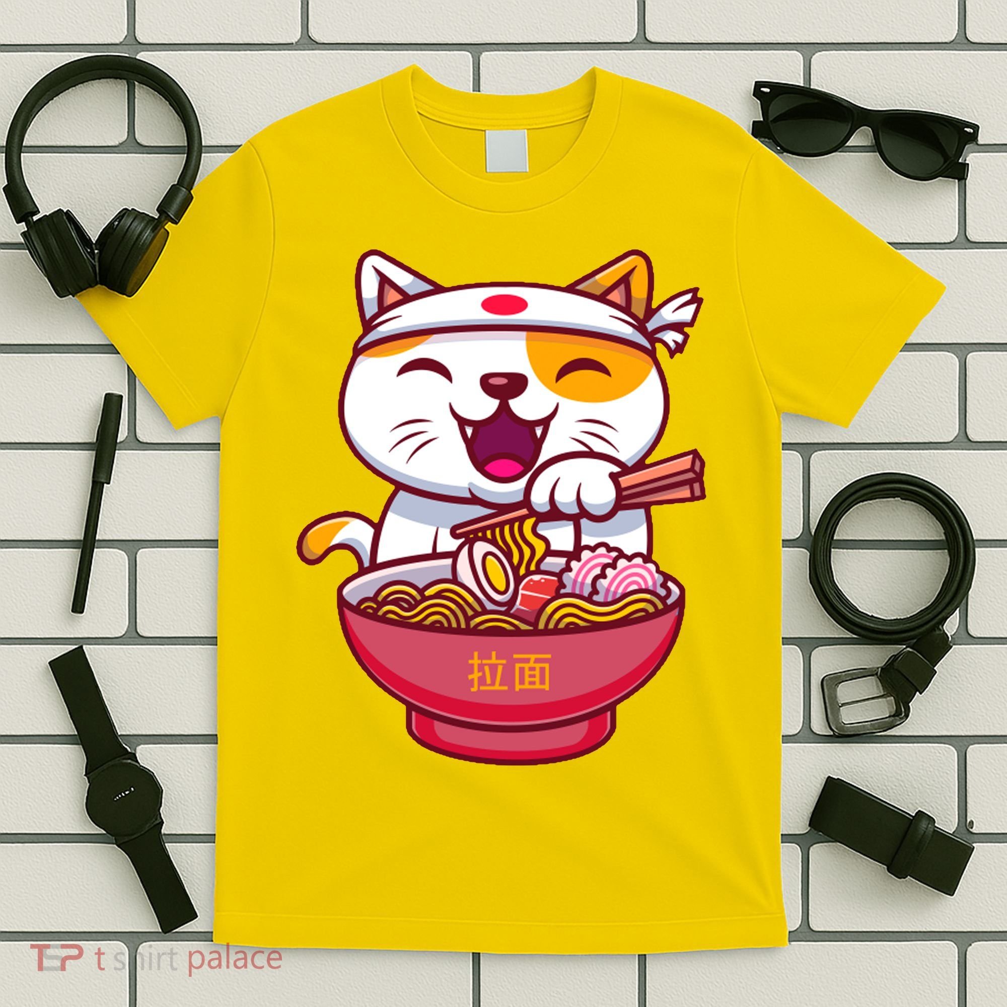 Kawaki Cat Ramen Anime Cartoon T-Shirt