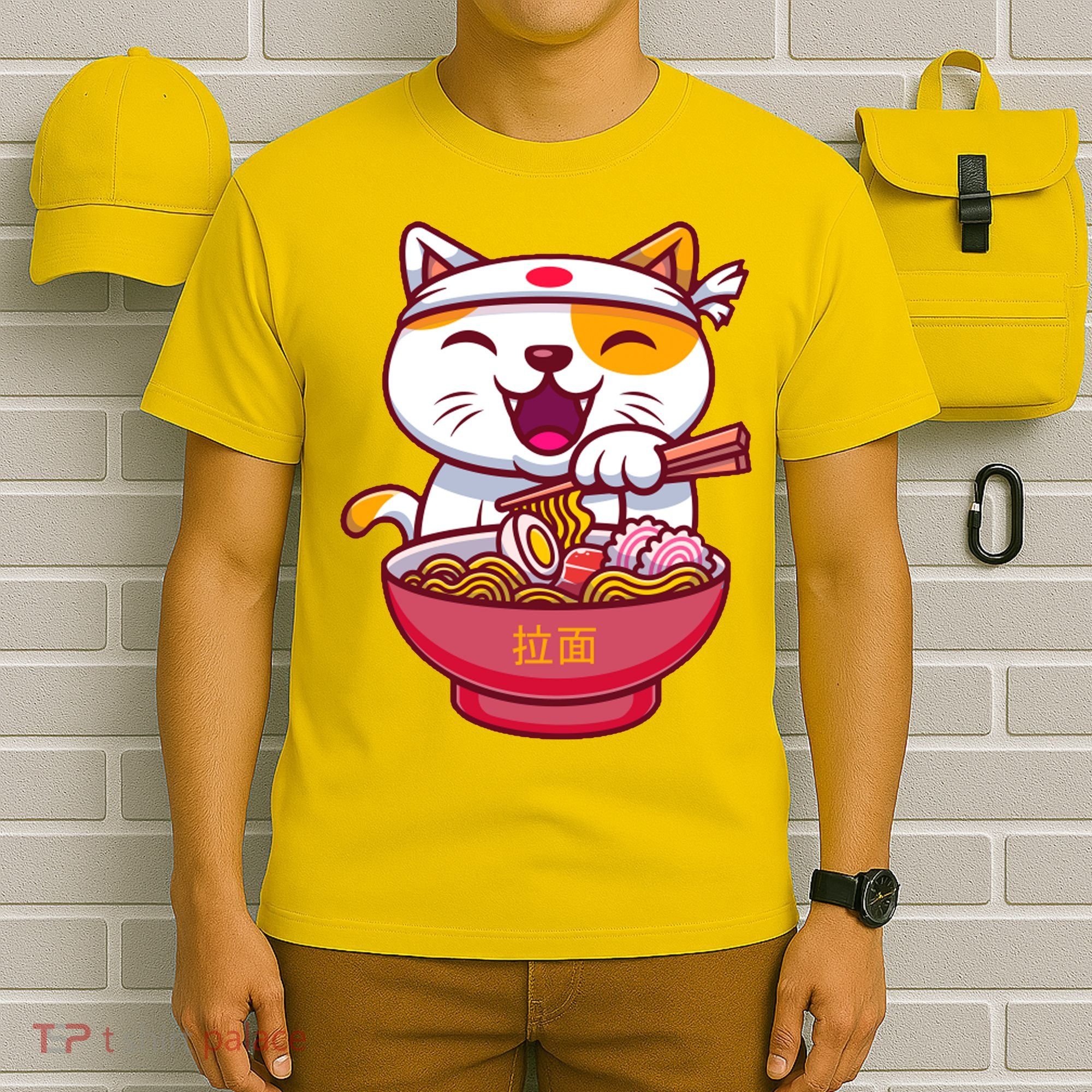 Kawaki Cat Ramen Anime Cartoon T-Shirt