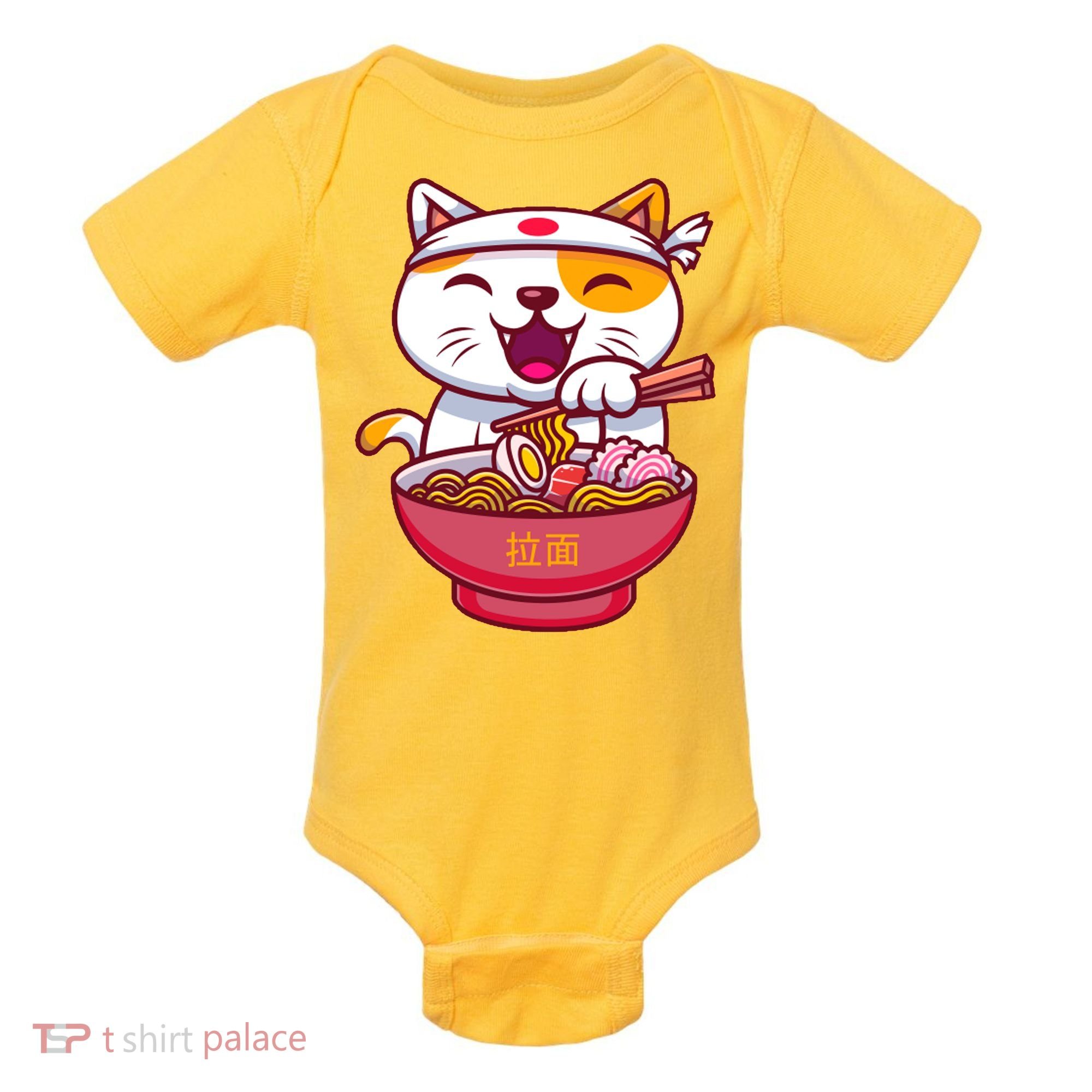 Kawaki Cat Ramen Anime Cartoon Baby Bodysuit