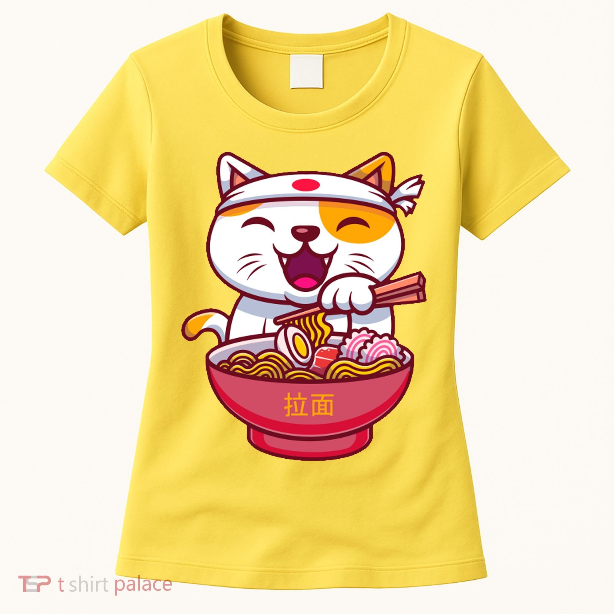 Kawaki Cat Ramen Anime Cartoon Women's T-Shirt