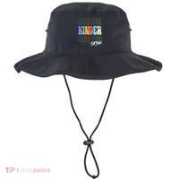 Kinder Crew Retro Groovy Preschool Kindergarten Teacher Cool Gift Bucket Hat thumb 0