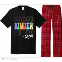 Kinder Crew Retro Groovy Preschool Kindergarten Teacher Cool Gift Pajama Set thumb 0