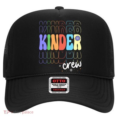 Kinder Crew Retro Groovy Preschool Kindergarten Teacher Cool Gift Hat