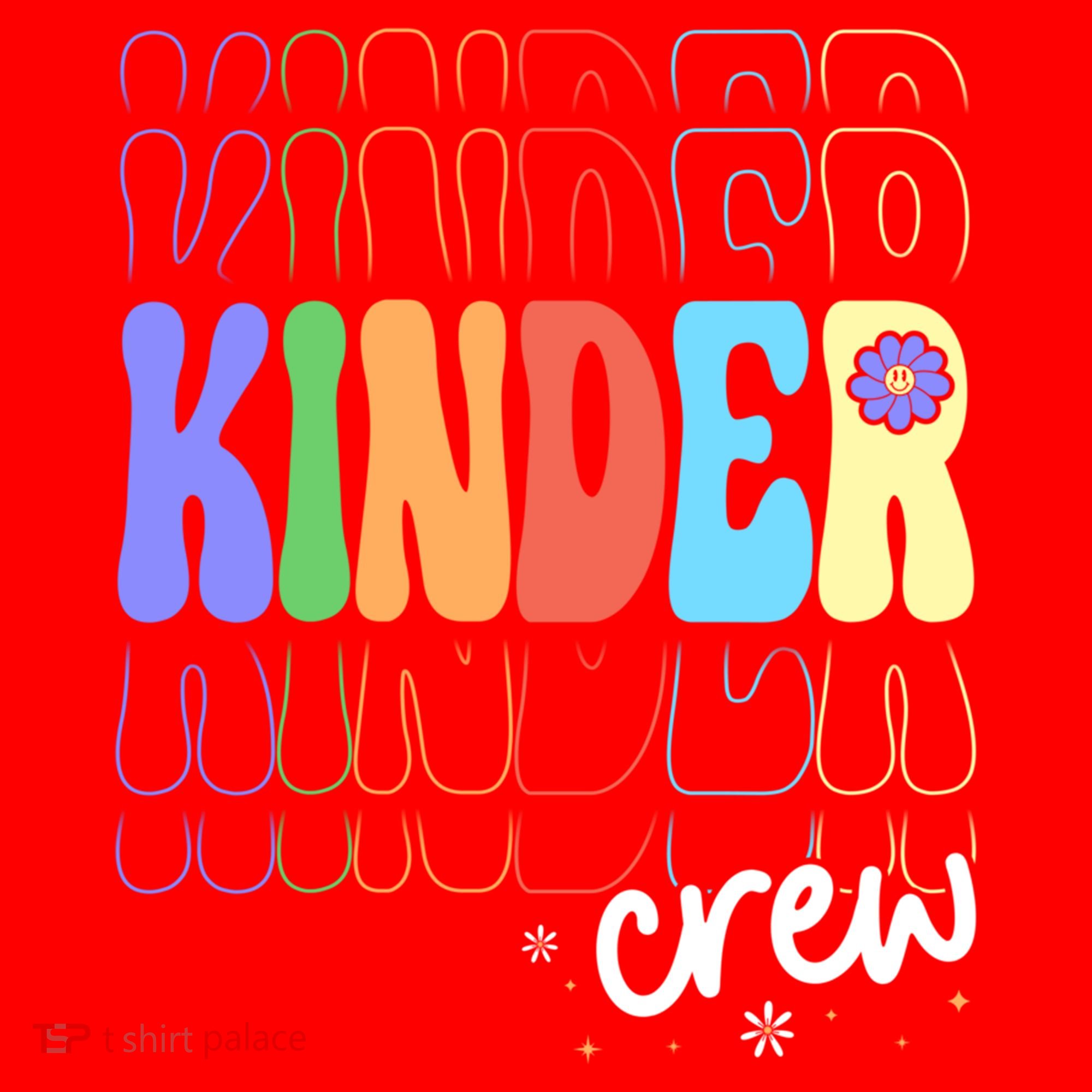 Kinder Crew Retro Groovy Preschool Kindergarten Teacher Cool Gift Santa Hat