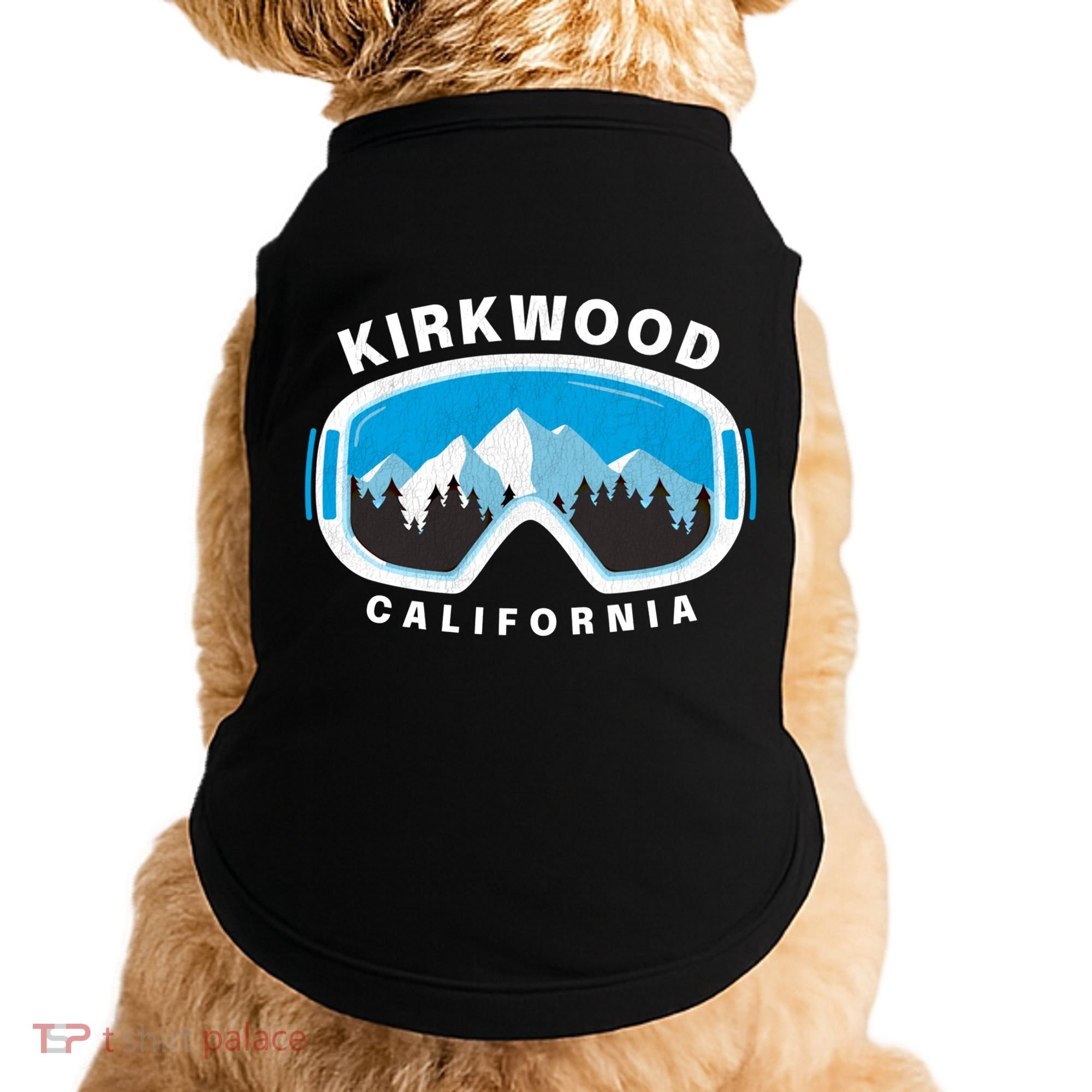 Kirkwood California Ski Snowboard Goggles Snow Mountain Cool Gift Doggie Tank