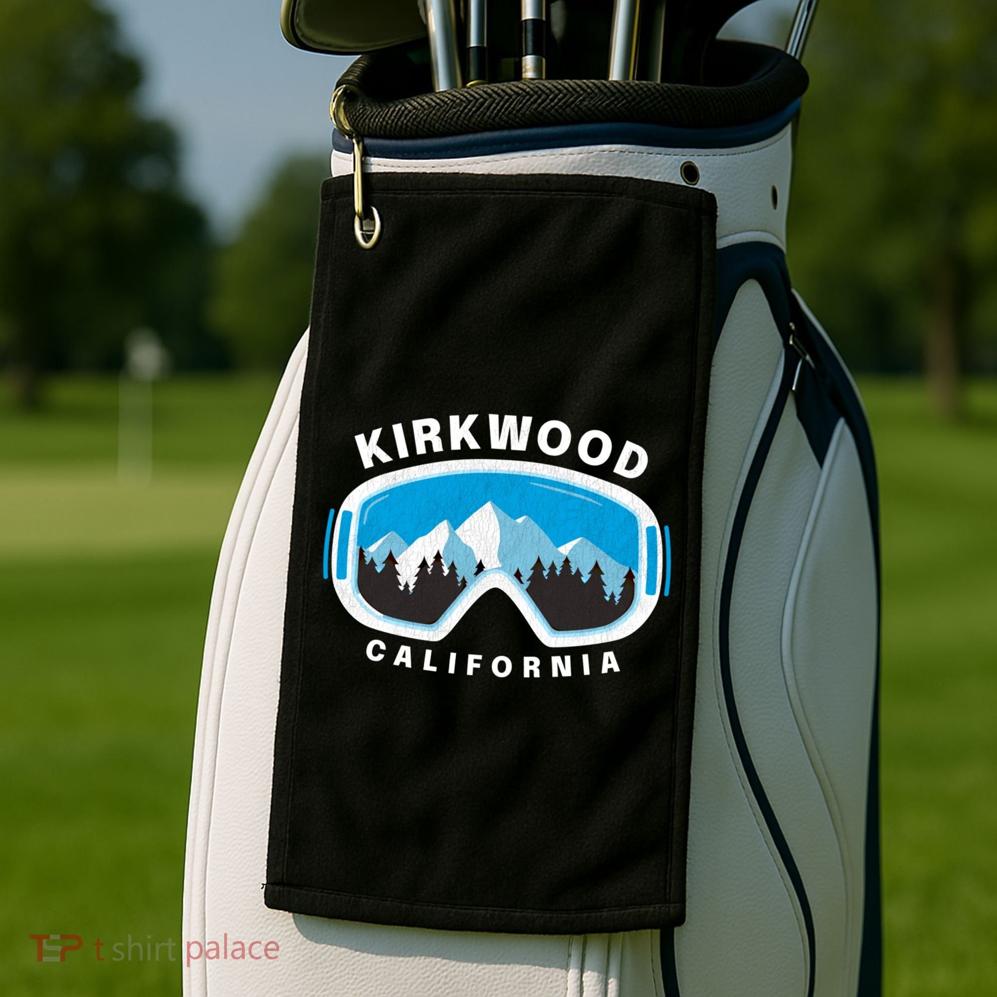 Kirkwood California Ski Snowboard Goggles Snow Mountain Cool Gift Golf Towel