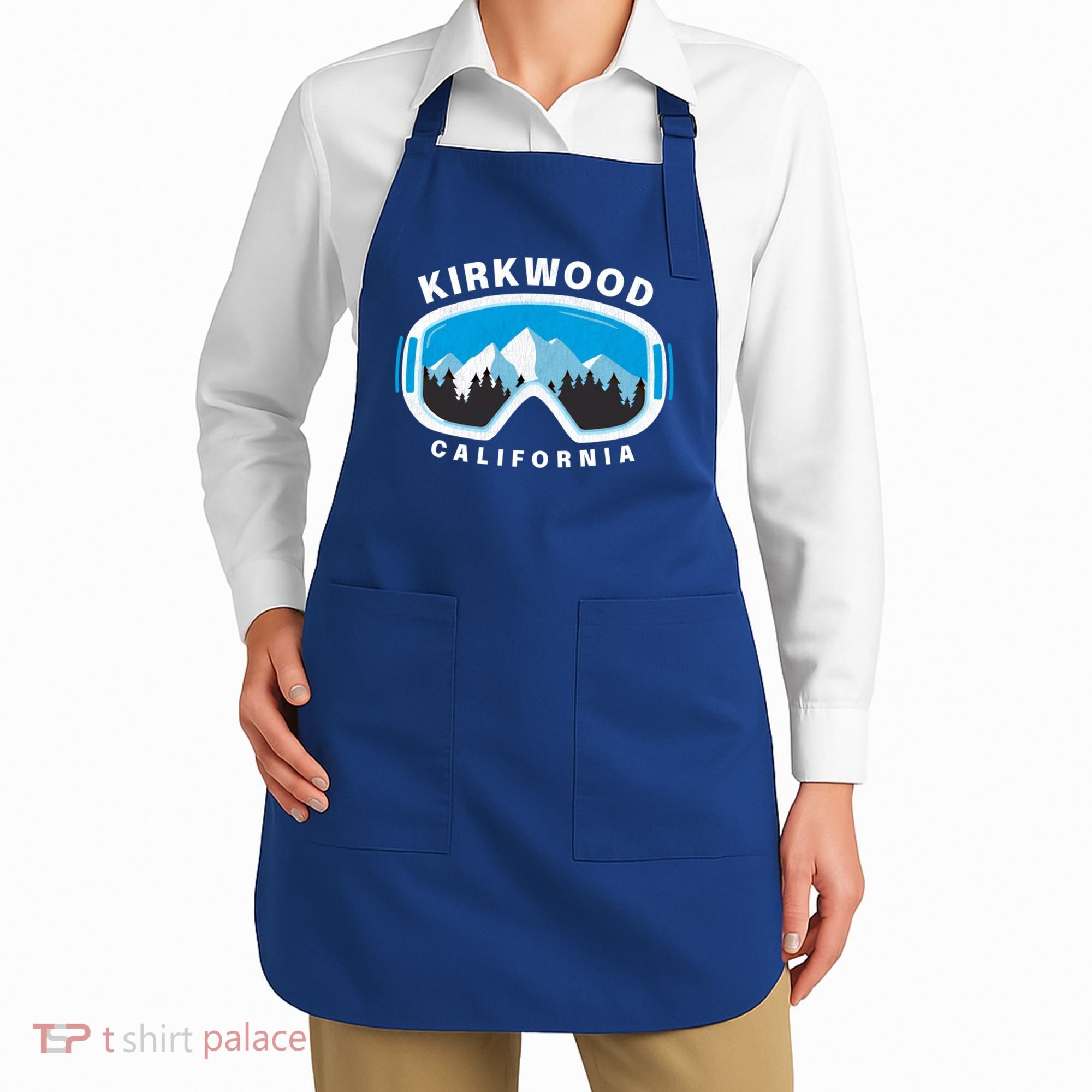 Kirkwood California Ski Snowboard Goggles Snow Mountain Cool Gift Apron