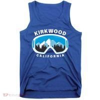 Kirkwood California Ski Snowboard Goggles Snow Mountain Cool Gift Tank Top thumb 0