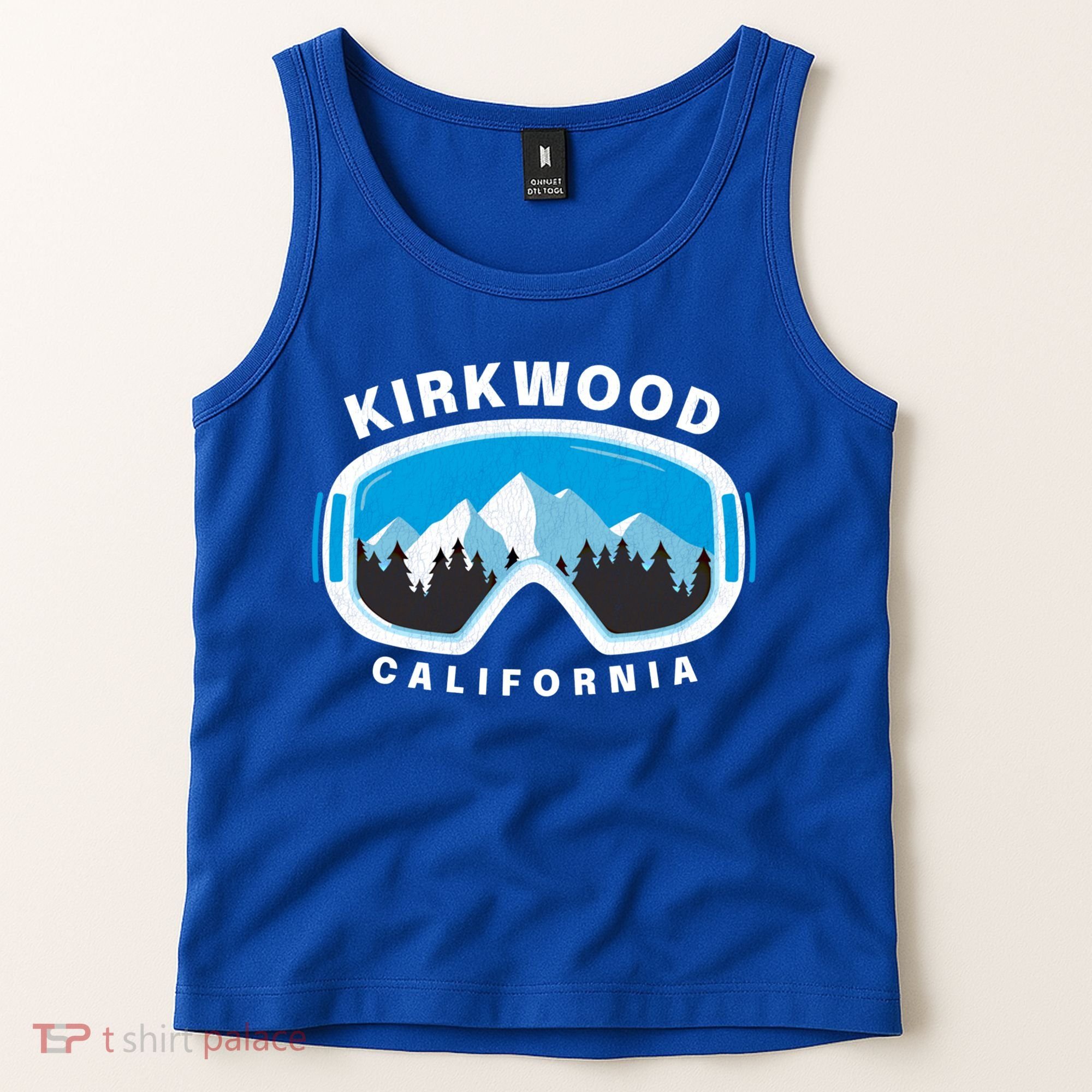 Kirkwood California Ski Snowboard Goggles Snow Mountain Cool Gift Tank Top