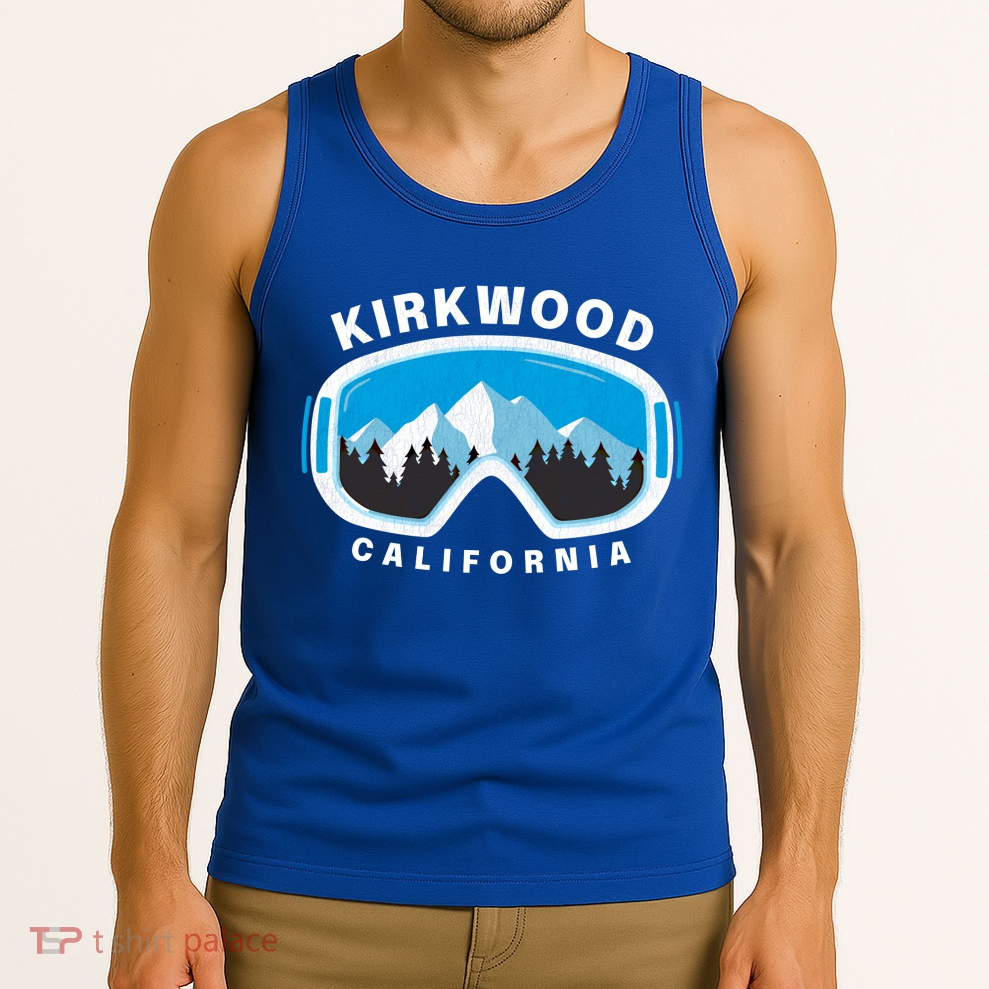 Kirkwood California Ski Snowboard Goggles Snow Mountain Cool Gift Tank Top