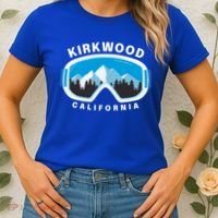 Kirkwood California Ski Snowboard Goggles Snow Mountain Cool Gift Women's T-Shirt thumb 2